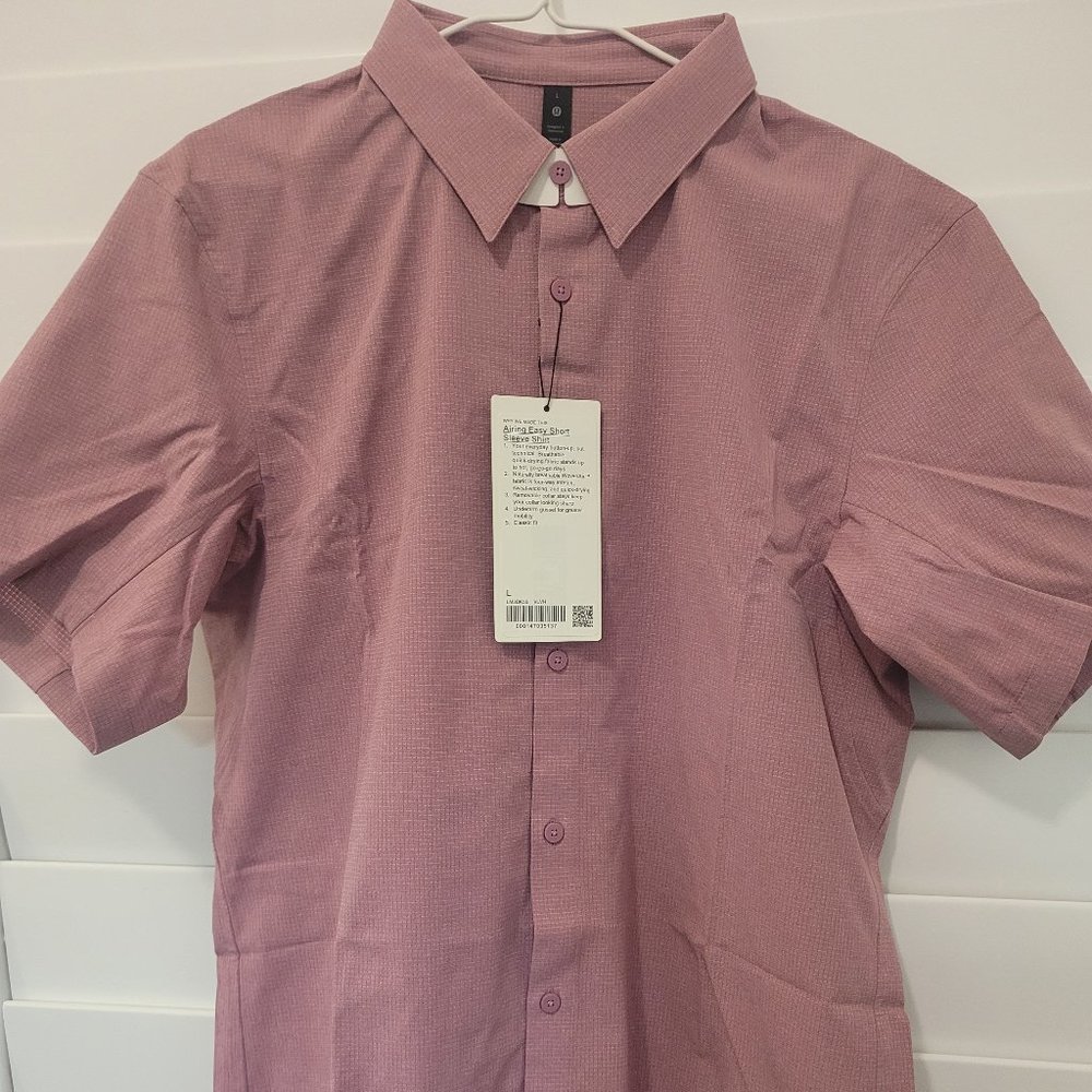 Brand New - Lululemon Airing Easy Short Sleeve Shirt - Men L NWT